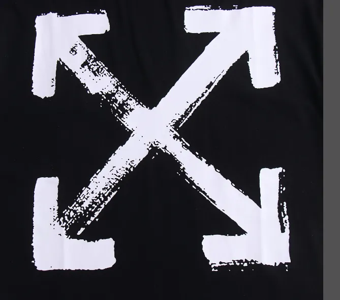 OFF-WHITE New 2023 Simple Paint Arrow Printed Pattern Short Sleeve