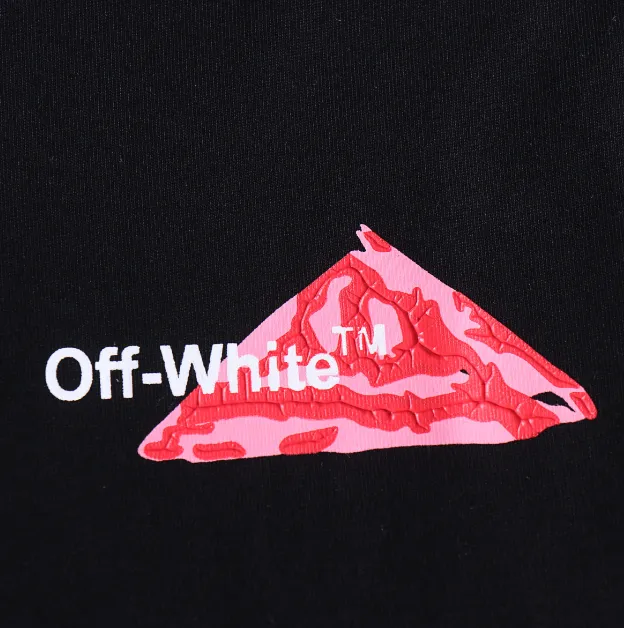 OFF-WHITE New 2024 Retro Pulling Effect Arrow Printed Pattern Short Sleeve