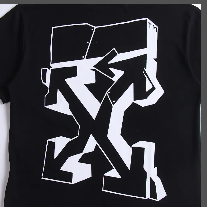 OFF-WHITE New 3D Speed bump Pattern Printed Short Sleeve