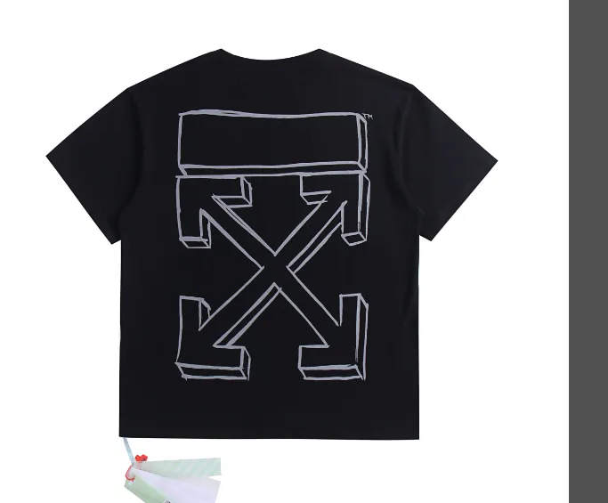 OFF-WHITE New Line Speed Belt Printed Short Sleeve