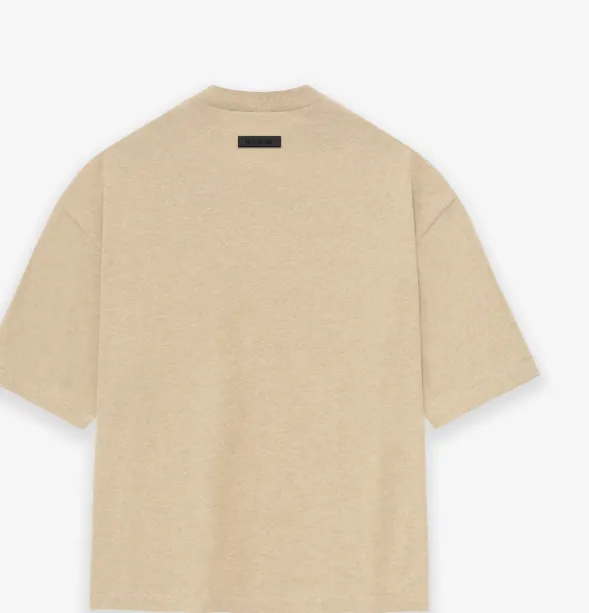 FEAR OF GOD ESSENTIALS FOG 23FW New Series Short Sleeve T-shirt Black Desert Yellow Feather Apricot S-XL