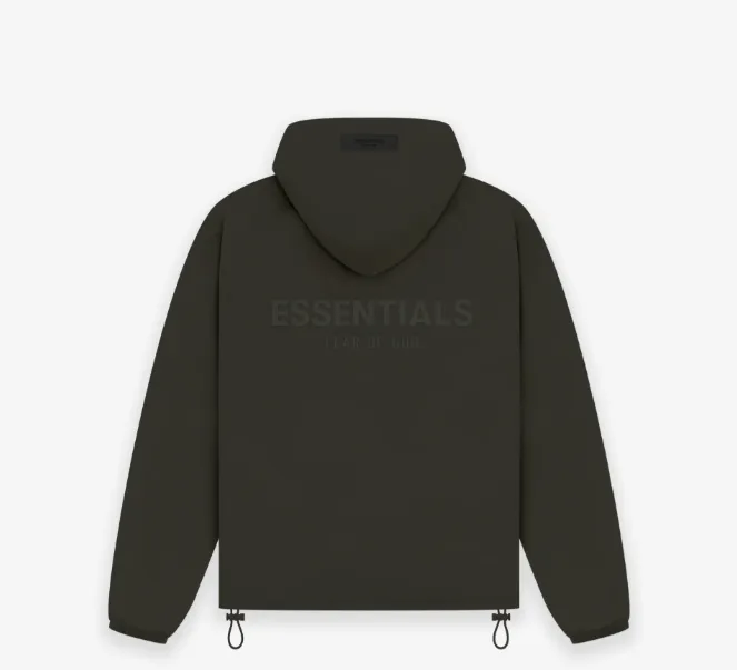 FEAR OF GOD ESSENTIALS FOG 23FW New Series Zipper Hooded Cotton Jacket Brown Black Elephant White S-XL