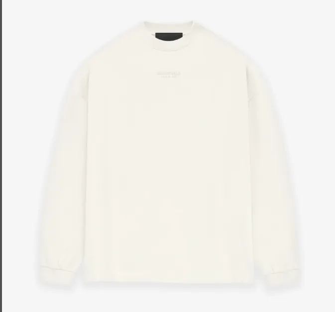 FEAR OF GOD ESSENTIALS FOG 23FW New Series Long Sleeve T-shirt Black Desert Yellow Feather Apricot S-XL