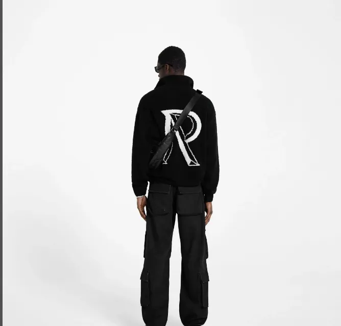 REPRESENT Alphabet Large Logo Jacquard Collar Sweater Hoodie Black Green Grey S-XL Size