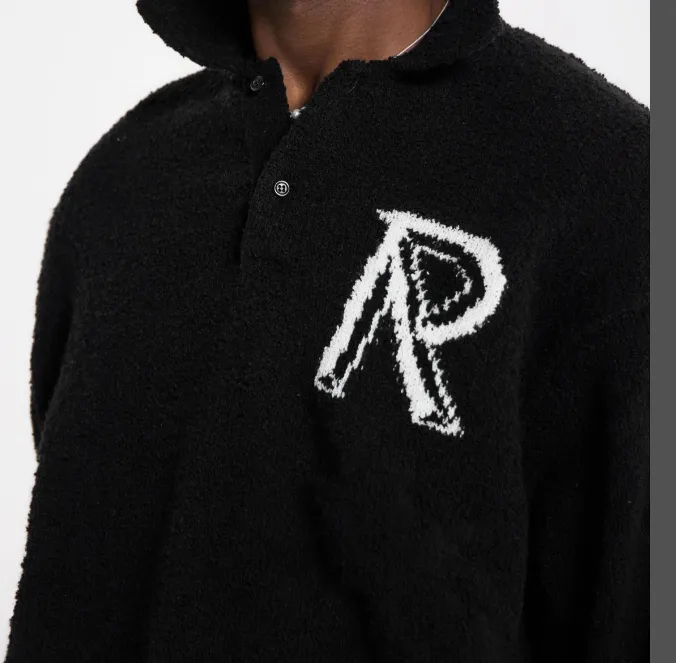 REPRESENT Alphabet Large Logo Jacquard Collar Sweater Hoodie Black Green Grey S-XL Size