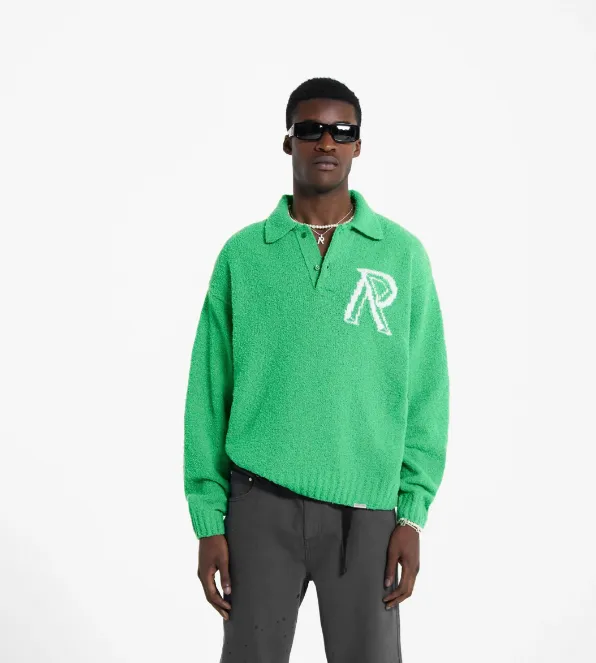 REPRESENT Alphabet Large Logo Jacquard Collar Sweater Hoodie Black Green Grey S-XL Size