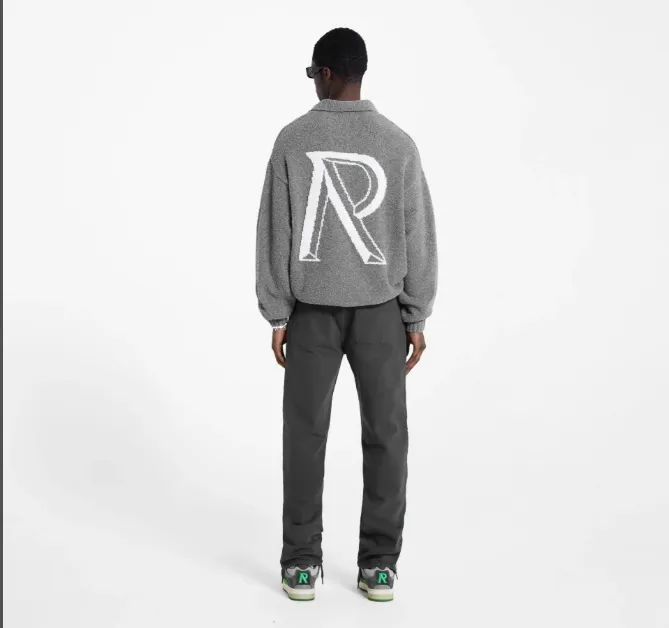 REPRESENT Alphabet Large Logo Jacquard Collar Sweater Hoodie Black Green Grey S-XL Size