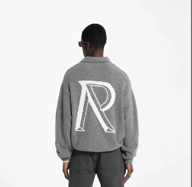 REPRESENT Alphabet Large Logo Jacquard Collar Sweater Hoodie Black Green Grey S-XL Size