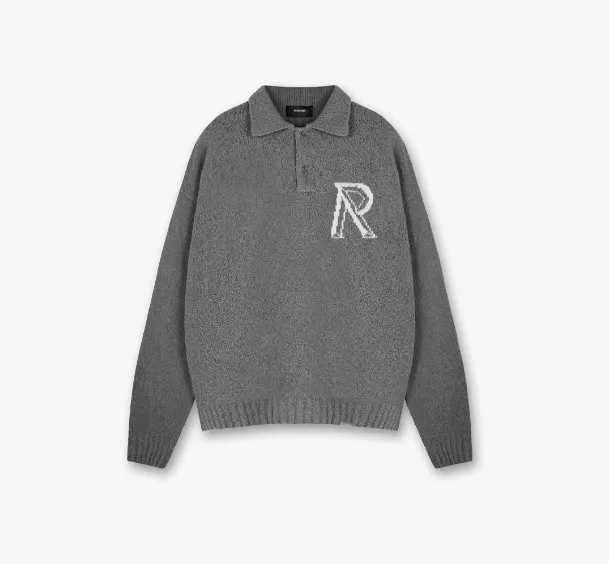 REPRESENT Alphabet Large Logo Jacquard Collar Sweater Hoodie Black Green Grey S-XL Size