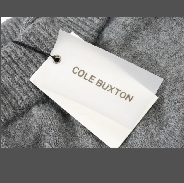 Cole Buxton niche minimalist letter logo jacquard loose woolen pants in navy blue, dark green, black, gray, size S-XL