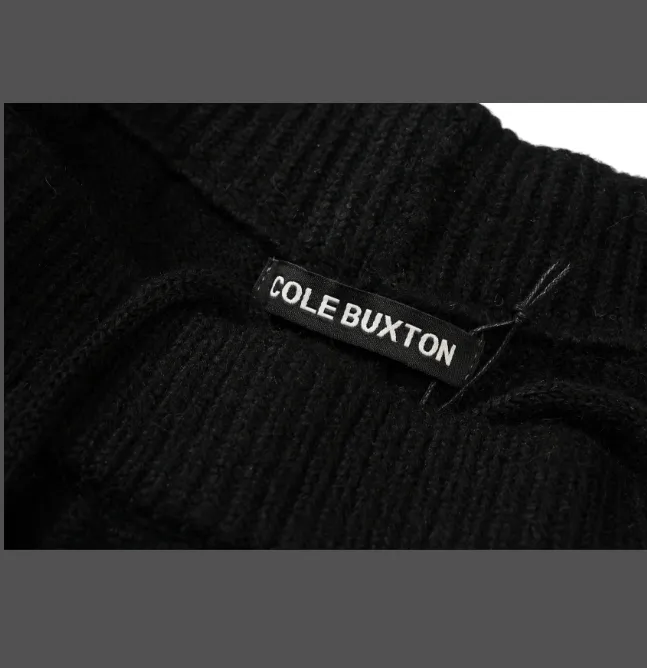 Cole Buxton niche minimalist letter logo jacquard loose woolen pants in navy blue, dark green, black, gray, size S-XL