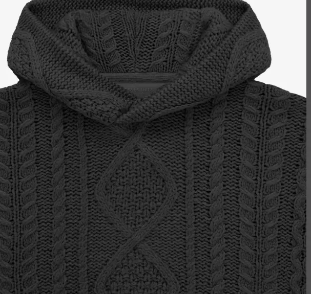 FEAR OF GOD ESSENTIALS FOG 23FW New Series Hooded Sweater Black Elephant White Rice White S-XL