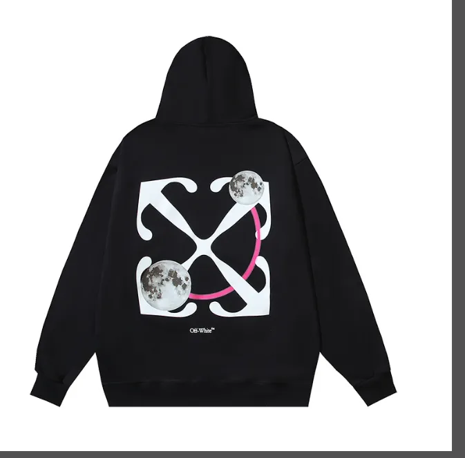 OFF-WHITE New Double Moon 🌕 Arrow print hoodie sweatshirt