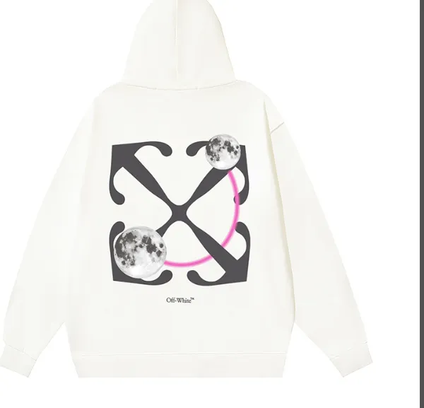 OFF-WHITE New Double Moon 🌕 Arrow print hoodie sweatshirt