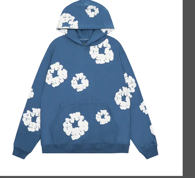 DENIM TEARS mainline cotton foam printed looped hoodie sweatshirt (can be paired with a set)