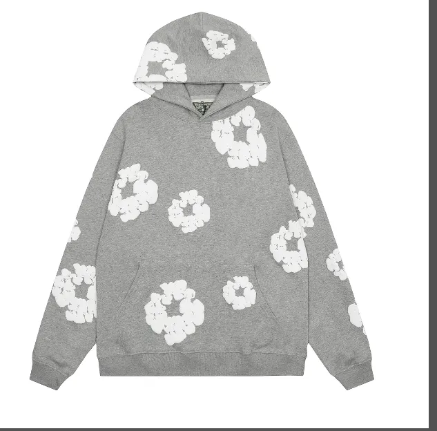 DENIM TEARS mainline cotton foam printed looped hoodie sweatshirt (can be paired with a set)