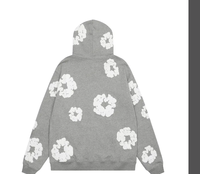 DENIM TEARS mainline cotton foam printed looped hoodie sweatshirt (can be paired with a set)