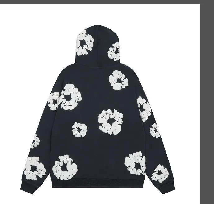 DENIM TEARS mainline cotton foam printed looped hoodie sweatshirt (can be paired with a set)