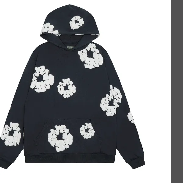 DENIM TEARS mainline cotton foam printed looped hoodie sweatshirt (can be paired with a set)