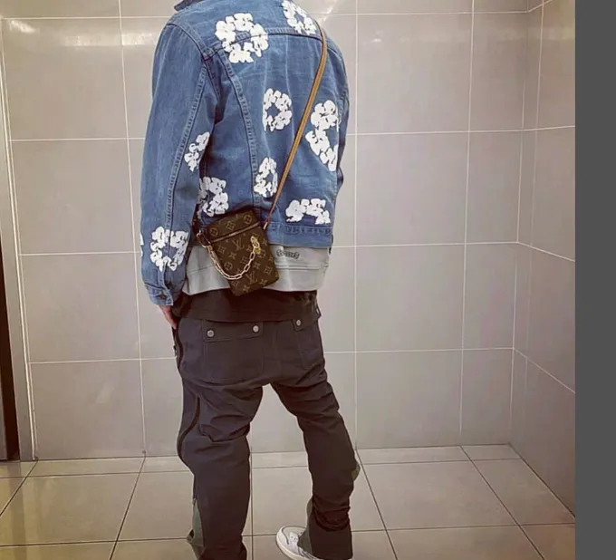 Denim Tears Cotton Flower Printed Jacket Cowboy Coat