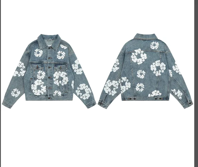 Denim Tears Cotton Flower Printed Jacket Cowboy Coat