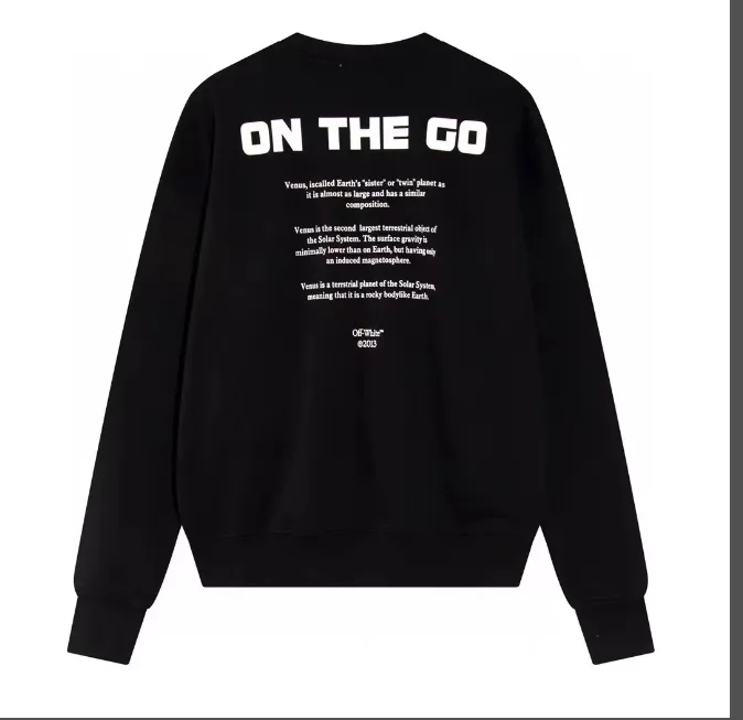 OFF-WHITE 2023 Autumn Winter New Venus Printed Round Neck Hoodie