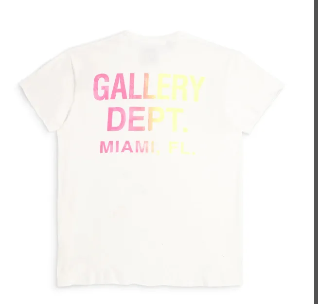 GALLERY DEPT BOARDWALK TEE Retro New Vintage American Hand drawn Graffiti Printed Short sleeved T-shirt