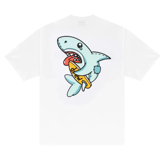 DREAM HOUSE I AM PHANTASM SS TEE Cartoon Surfing Shark English Printed Short sleeved T-shirt