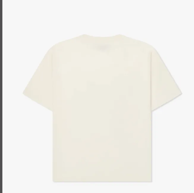 RHUDE Retro Slogan Logo Printed Short Sleeve T-shirt White S-XL Size