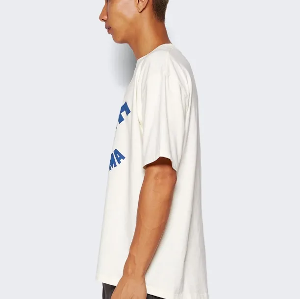 RHUDE Rally Flag Slogan Printed Short Sleeve T-shirt White S-XL Size