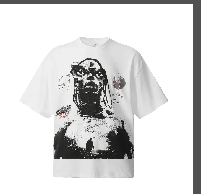 Travis Scott Album Portrait Cover T-shirt 24ss New Edition