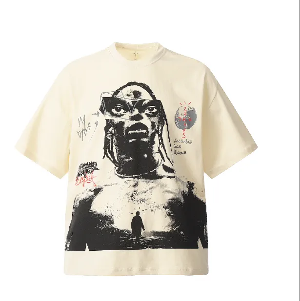 Travis Scott Album Portrait Cover T-shirt 24ss New Edition