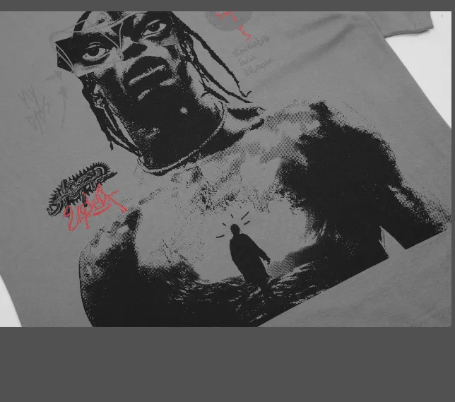 Travis Scott Album Portrait Cover T-shirt 24ss New Edition