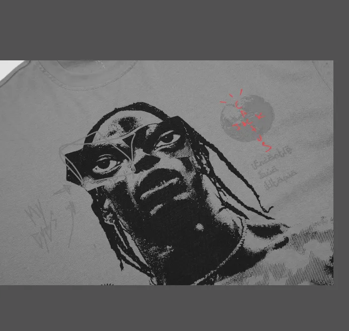 Travis Scott Album Portrait Cover T-shirt 24ss New Edition