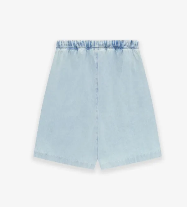 FEAR OF GOD ESSENTIALS FOG elastic drawstring denim shorts denim blue S-XL