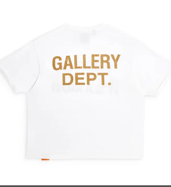 Gallery Dept.LA RIOT TEE Letter Printed Short sleeved T-shirt White S-XL