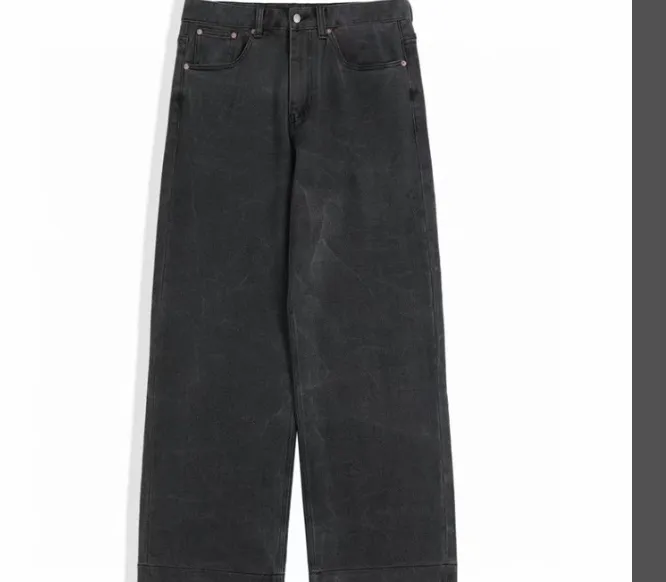 Maison Margiela MM6 Water Ripple Micro La Stacked Cowboy Pants Black 46 Size 48 Size 50 Size 52