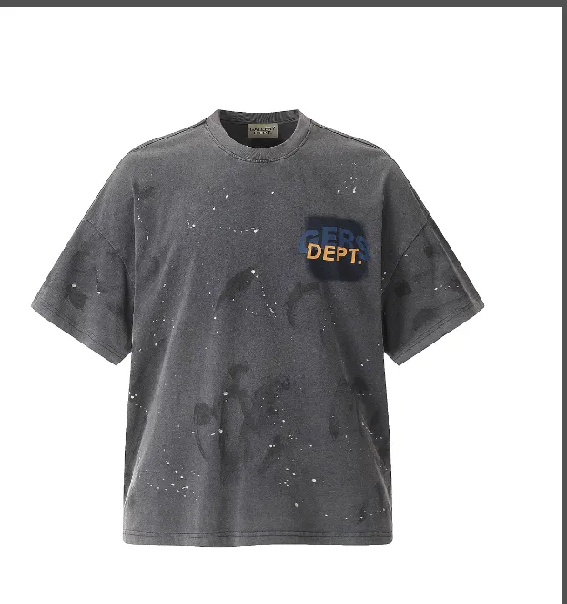 GALLERY DEPT 24SS LA Ba Family Style Waste Soil, Mud Dyeing, Washing, Hand drawn Heavy Industry T-shirt