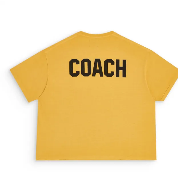 GALLERY DEPT STUDENT COACH REVERSIBLE TEE GD American Retro Washed Vintage New VINTAGE English Front and Back Printed Short Sleeve T-shirt Washed Black Rice Apricot Yellow S-XL