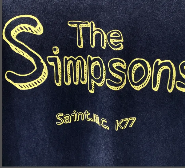 Simpson Limited Edition High Street Retro Heavy Old Washed Vintage Short Sleeves Full of Retro Premium Sense Size: S M L XL Note: Our company has applied for art copyright for this pattern, and piracy must be complained to the end