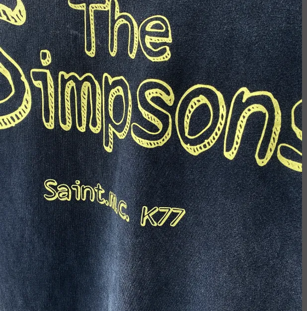 Simpson Limited Edition High Street Retro Heavy Old Washed Vintage Short Sleeves Full of Retro Premium Sense Size: S M L XL Note: Our company has applied for art copyright for this pattern, and piracy must be complained to the end