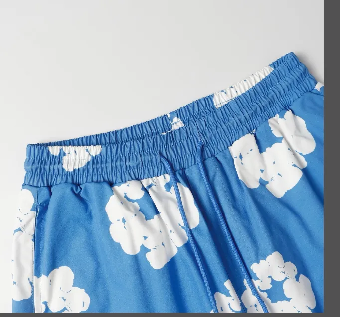 DENIM TEARS mainline cotton foam printed American shorts for both men and women