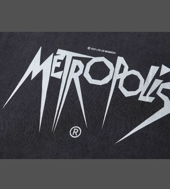 90'S METROPOLIS VINTAGE T SHIRT sci-fi movie robot album peripheral American retro vintage vintage washed printed short sleeved t-shirt