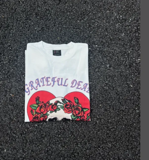 Grateful DEAD 1990 SUMMER TOUR LOT T-SHIRT Retro American Band Concert Accessories 90s Printed Short sleeved T-shirt