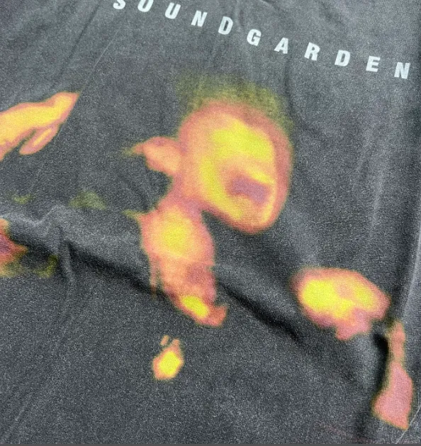 SOUNDGARDEN SUPERUNKNOWN BAND VINTAGE T-SHIRT Retro Washed Vintage Concert Album Accessories Vintage Printed Short sleeved T-shirt