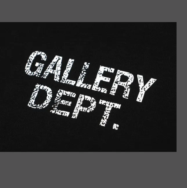 Gallery Depot. Logo themed short sleeved T-shirt in black brown S-XL