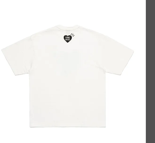 HUMAN MADE X KAWS X NIGO MADE GRAPH T-SHIRT Limited Edition Love Camouflage Ape LOGO Printed Bamboo Cotton Seamless Cylinder Short Sleeve T-shirt