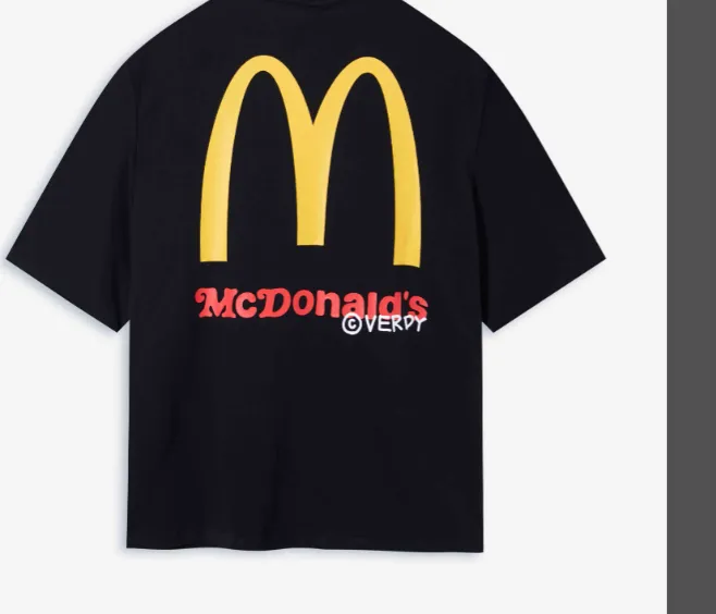 VERDY x McDonald's IP Limited Edition Burger Thief Cartoon Printed Short Sleeve T-shirt