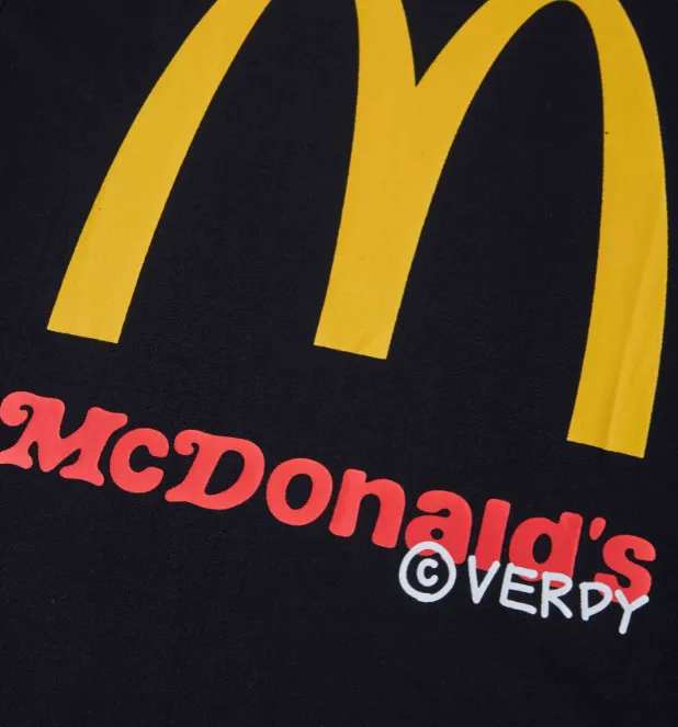 VERDY x McDonald's IP Limited Edition Burger Thief Cartoon Printed Short Sleeve T-shirt