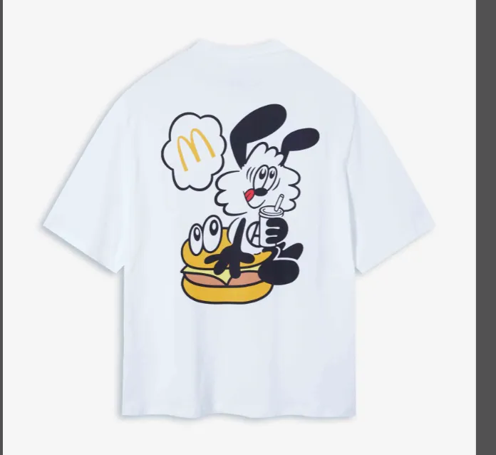 VERDY x McDonald's IP Joint Limited Edition Burger Printed Short Sleeve T-shirt